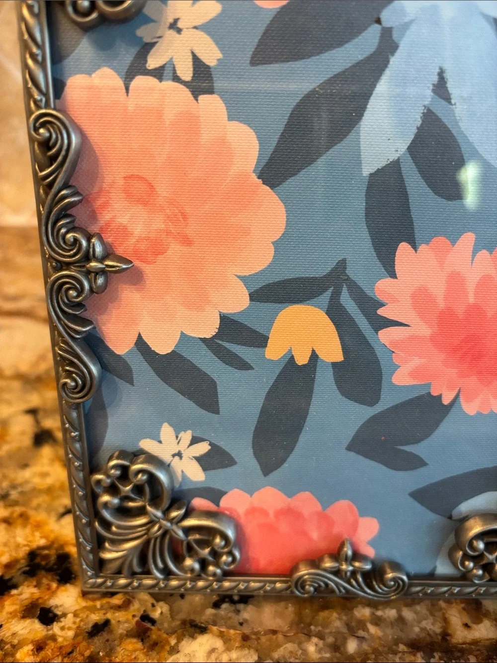Malden Pewter Scrolling Floating Ornate Picture Frame 5x7